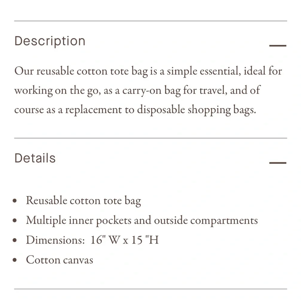 CHRISTY DAWN Tote Bag Regenerative Revolution Pockets Inside & Out Canvas